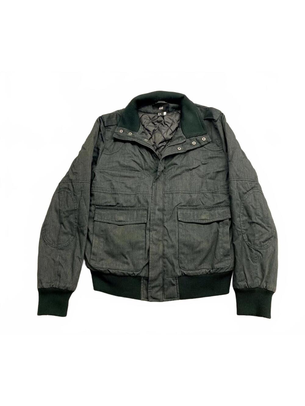 H&M Men's Dark Gray Bomber Jacket